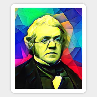 William Makepeace Thackeray Colourful Portrait | William Makepeace Thackeray Artwork 5 Magnet